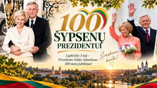 Prezidento V. Adamkaus 100-mečiui – išskirtinė dovana: lietuviai kviečiami padovanoti 100 šypsenų